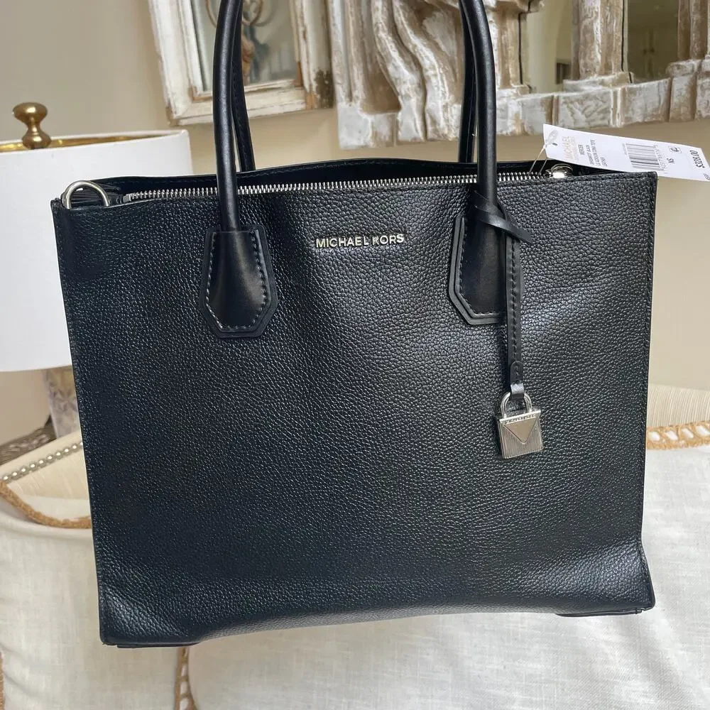 Michael Kors Mercer Large Accordion Convertible Tote | Leather NWT $328